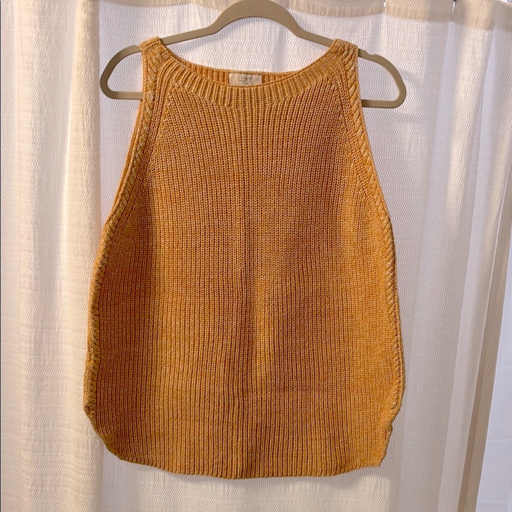 Women's Mustard Knit Tank Top